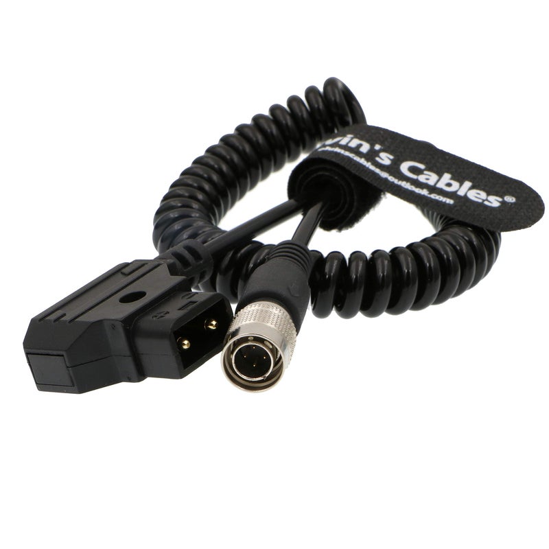 Alvin's Cables كابل الطاقة الملفوف من ألفين كابلات لأجهزة الصوت ZAXCOM D Tap إلى 4 دبابيس هيروسي ذكر - Image 1